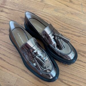 Stuart Weitzman patent loafers
